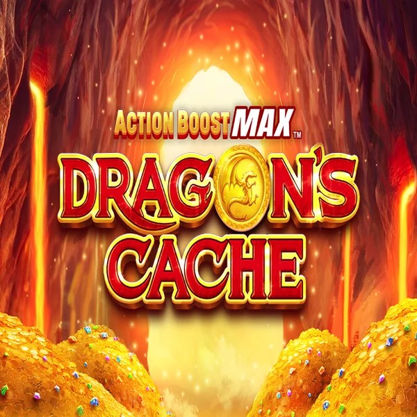 Action Boost Max Dragon's Cache logo – Slots by SpinPlay Games at Casino Prestige